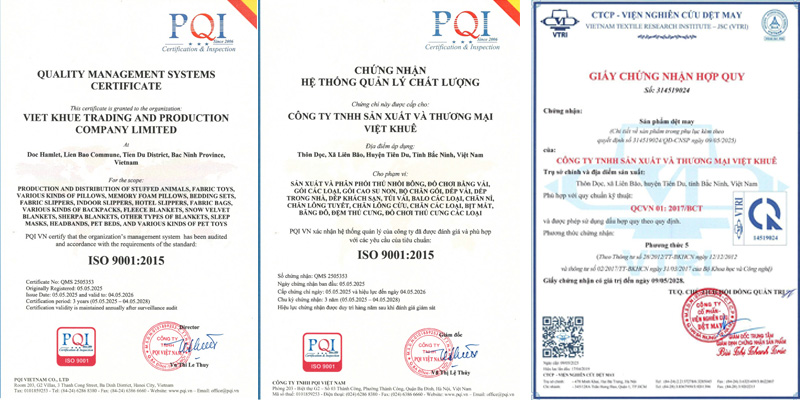 chứng nhận chất lượng sản phẩm