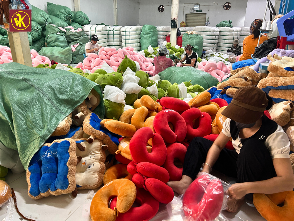 sản xuất gấu bông