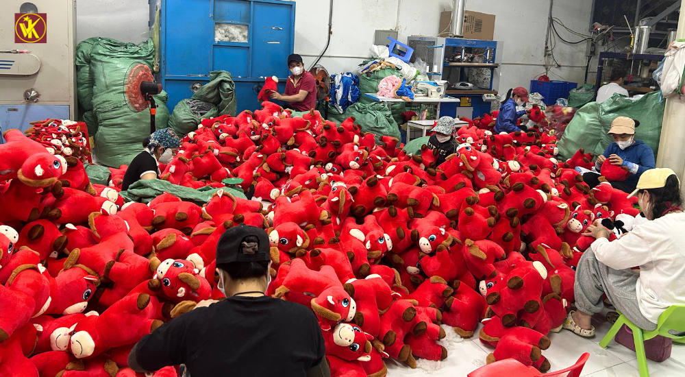 Gấu bông cho ngân hàng Việt Khuê